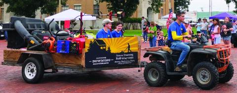 Downings take time for Collingsworth County’s community parade