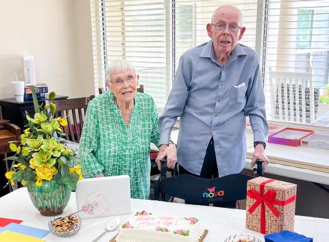 Jo and Tommy Lewis celebrated their 75th wedding anniversary on June 24, 2025, followed by a reception with friends and family the next day at the Parkview Manor Assisted Living in Wellington. Married in 1950, Tommy and Jo lived and raised their family east of Wellington on the family farm. Central to their lives, farming is something they continued to do until August 2023, when they moved to the “city,” where they currently reside at Parkview Manor Assisted Living. Courtesy Photo