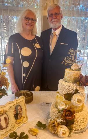 Karon and Oran Sain mark 50 years of marriage with a “Golden Love” reception, hosted by the couple’s three children Sunday, Aug. 12. Courtesy Photo