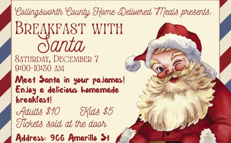 Breakfast with Santa fundraiser slated for Saturday