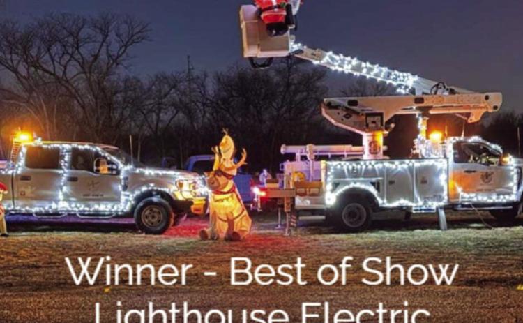 Lighthouse Electric Cooperative takes Best of Show during Memphis Chamber of Commerce’s 2nd Annual Small Town Christmas Lighting Contest Monday, Dec. 16 in Memphis City Park. “Memphis Christmas in the Park was beautiful and full of lights,” Memphis Chamber of Commerce Manager Kim Cloyd said. “Thank you to all that came and helped to make Memphis shine.” Photos Courtesy of Memphis Chamber of Commerce