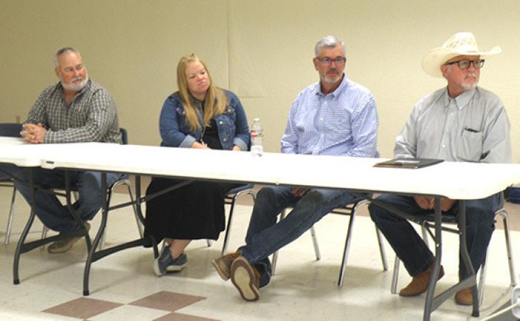 A panel of speakers discussed industry trends at the annual Rolling Plains Cotton Growers meeting last week. INTREPID PHOTO / GRACE HOLMAN