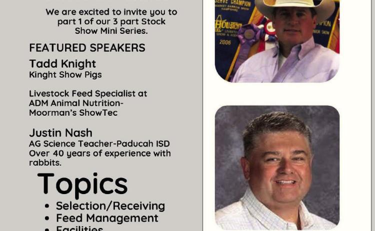 Childress County AgriLife Extension Service to host Swine and Rabbit Stock Show Clinic