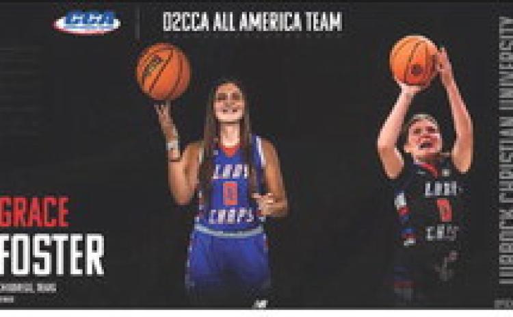 Cementing her legacy, Lubbock Christian University Lady Chaparral Grace Foster, a 2021 graduate of Childress High School, lands Division II Conference Commissioners Association (D2CCA) All-America honors. Lubbock Christian University Athletics