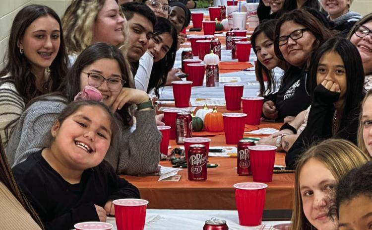 Memphis High School Family, Career and Community Leaders of America (FCCLA) members host Friendsgiving, welcoming over 60 individuals for food, friendship and fun. Photo Courtesy of Memphis ISD