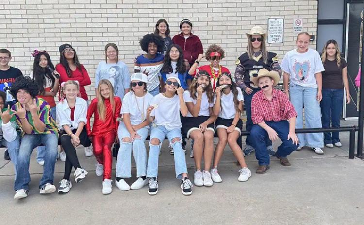 Memphis Middle School students dressed up as celebrities for spirit day last week. MISD PHOTO