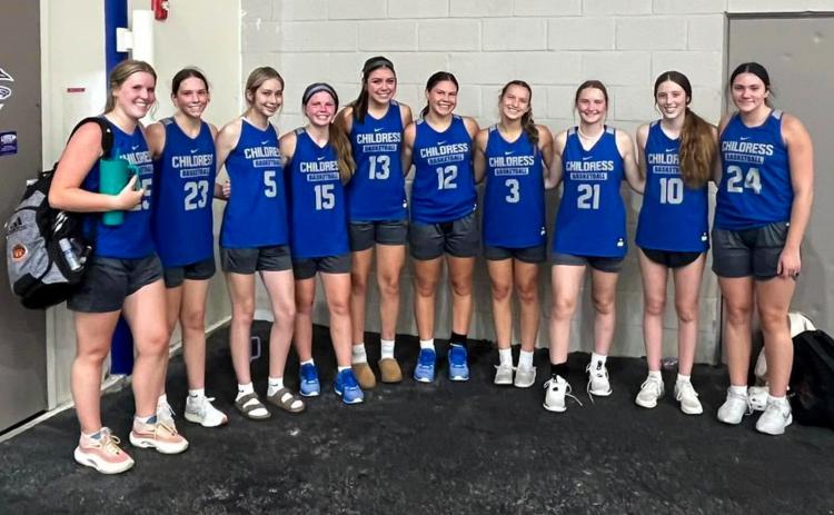 The Childress Lady Cat basketball team polishes up their skills at the 2024 Lubbock Christian University (LCU) Red Division Team Camp Thursday, June 20-Saturday, June 22 in Lubbock. Courtesy Photo