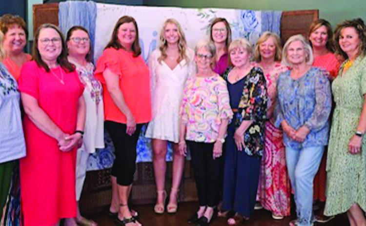 Friends and family gather the afternoon of Saturday, May 3, 2025, to honor Miss Jaylyn Vaughn, bride-elect of Weston Wright, with a wedding shower at the Lewis Building in downtown Wellington. Courtesy Photo
