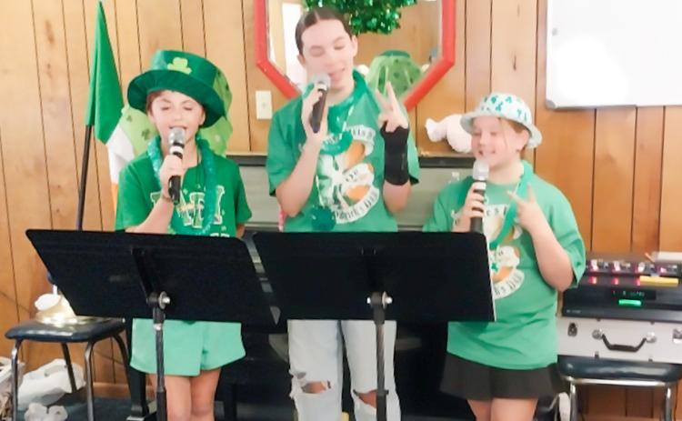 Monson Music Studio students don green for St.Patrick’s Day performance