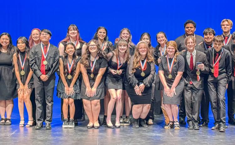The Childress High School One Act Play cast and crew advance to the bi-district round with their performance of “Cicada,” which earned them a second-place finish at the district competition Thursday, March 5 in Bushland. Courtesy Photo