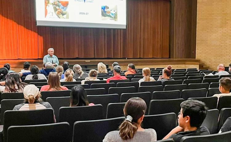 Incoming freshmen students and their families meet with Memphis High School Counselor Karen Rothwell to go over graduation requirements, college and career planning and course offerings, as well as select their classes for the upcoming 2026-2027 school year. Families unable to attend the meeting should contact Rothwell, 806-259-5910 or krothwell@memphisisd.net, to schedule an appointment.