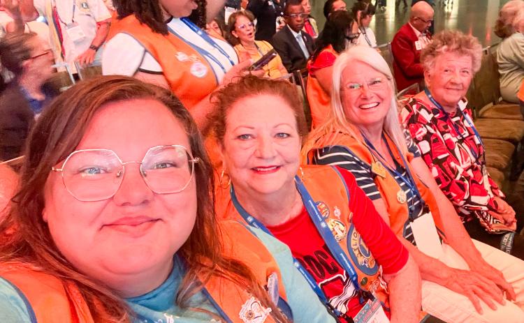 For the 107th Lions International Convention, Lions and Leos from around the world, including, from left, Wellington Lions Lindsay Hill, Margret Wood, Lori O’Rear and Fraya Hammons, traveled to Orlando, Fla. for the Sunday, July 13-Thursday, July 17 event, attended by nearly 9,500 Lions from 150 countries.