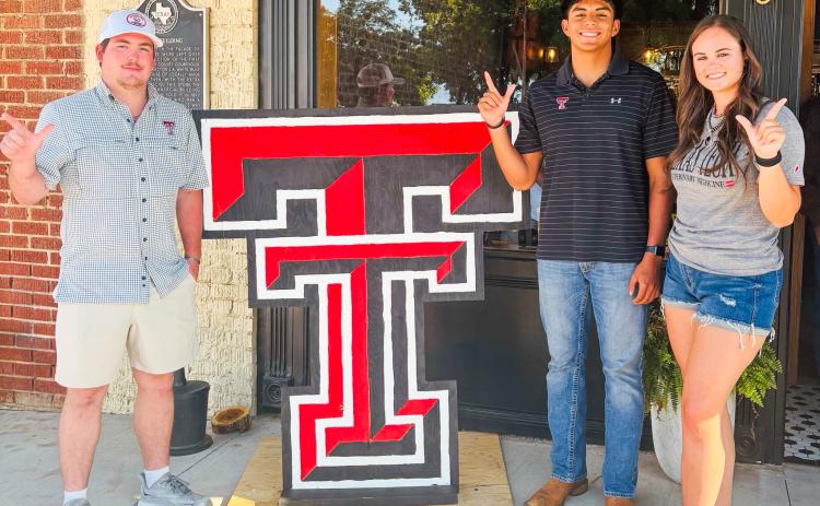 Texas Tech Alumni-Wellington Chapter celebrates its three scholarship recipients for the 2025 year. Caleb Strickland, left, and Anthony Ortiz will be heading to Lubbock in a few short weeks, while Madison Waters will begin her first year of Texas Tech Veterinary School of Medicine in Amarillo.