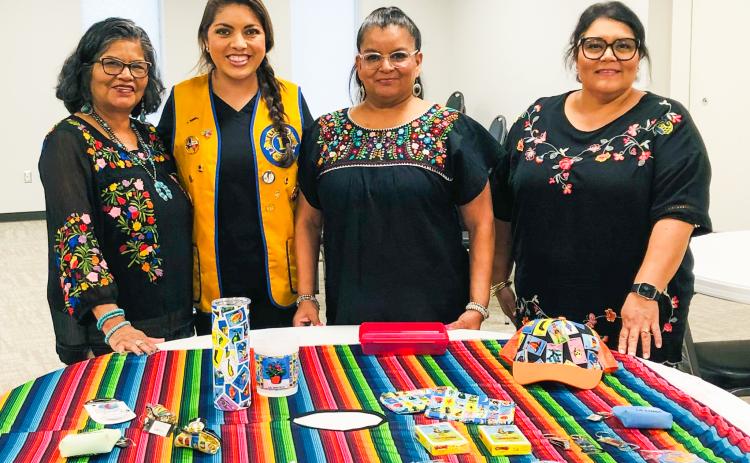 Lion Noemi Pena, second from left, is joined by Hollis Hispanic Heritage committee members at the Monday, Sept. 15 meeting of the Wellington Lions Club. Passionate about preserving their heritage, the ladies described their upcoming event, set for Saturday, Sept. 27 in Hollis, Okla. From left: Nori Banda, Pena, Belinda Flores, Gloria Nunez.