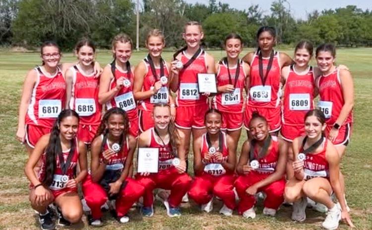 Front row, from left: Lady Rockets Sabrina Segovia, Angela Lewis, Taytum Kane, Kobee Lewis, Aleah Lewis, Anna Henard. Back row, from left: Lady Firecrackers Abbygale Torrez, Jessalee Peters, Halle Hedrick, Ava Kate Inman, Kaesyn Kane, Claire Kane, Priscilla Marentes, Evie Henard, Quinn Roberson.