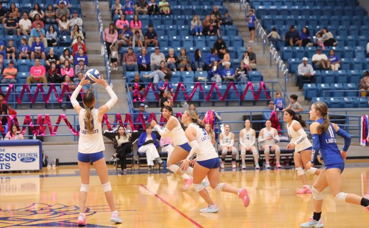 Celebrating Senior Night, the Childress Lady Cats take a 3-0 win against the Tulia Lady Hornets Tuesday, Oct. 21 in Childress.