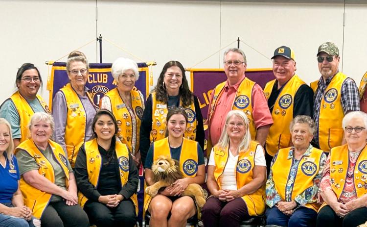 Wellington Lions Club welcomes guest speakers, Lions Brenda Meyer and Larissa Talamantez, of Darrouzett, who described the purpose of Lions Clubs International Foundation.
