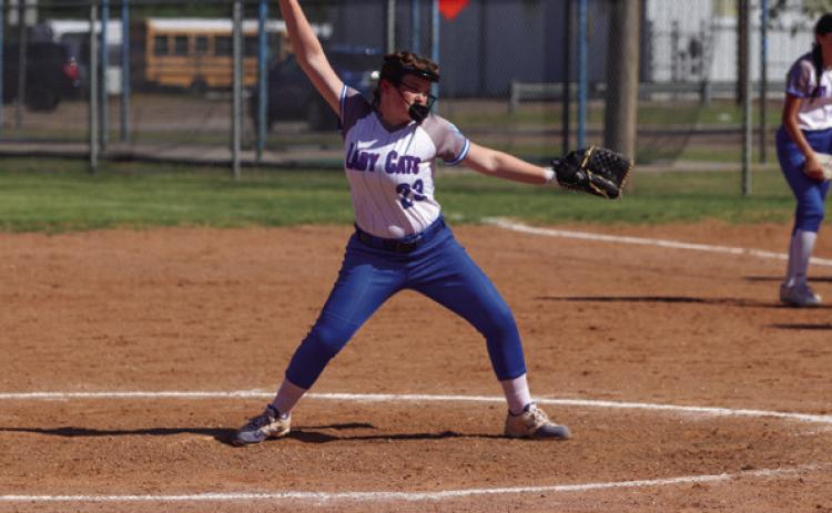 The Childress Lady Cats are shutout by the Shallowater Fillies Tuesday, April 16. Photos by Childress High School Yearbook Staff