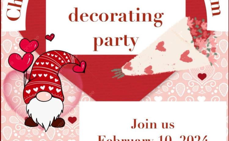 Join the Childress County Heritage Museum for a Valentine’s Decorating Party from 2-3 p.m. Saturday, Feb. 10. “It’s craft-time for our Saturday at the Museum program,” Childress County Heritage Museum Director Niki Seal said. “Come on by and make a special valentine.” Additionally, Seal added, guests are invited to take photos with the museum’s Valentinethemed backdrop. “Come in, take your picture and tag the museum,” Seal said. Graphic Courtesy of Childress County Heritage Museum