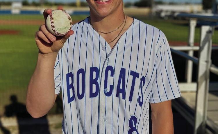 Childress’ Drake Rabe hits a single-shot homerun against River Road Friday, April 4 in Childress. Courtesy Photo