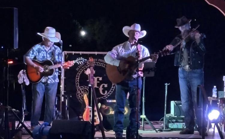 The Flying Cowboy - Roy Lee performs at the Childress Amphitheater in Fair Park last Saturday.