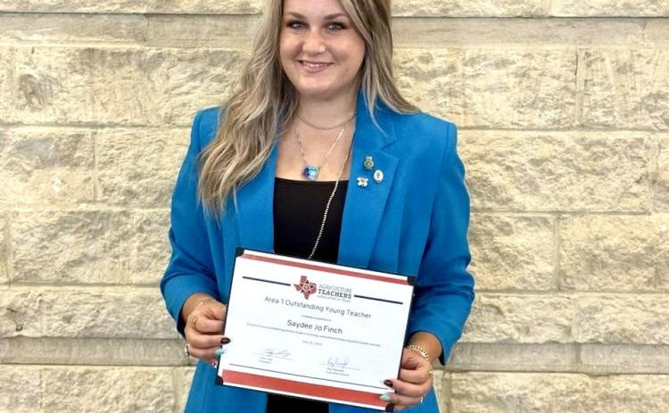 Childress’ Finch named Texas  Outstanding Young Ag Teacher