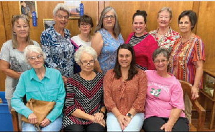 Members of the Modern Home Club, along with guests, meet at the Childress County Heritage Museum Thursday, Sept. 15 for their monthly meeting. Back row, from left: Debbie Wyatt, Edie Johnson, Soundra Christy, Mary Ann Hickman, Whitney Wyatt, Marianne Lynn, Raenell Smith. From row, from left: Ladonna Moore, Regina Henley, Felicia Wyatt, Linda Gooch. Not pictured are Pat Collins and Margie Porter. Courtesy Photo