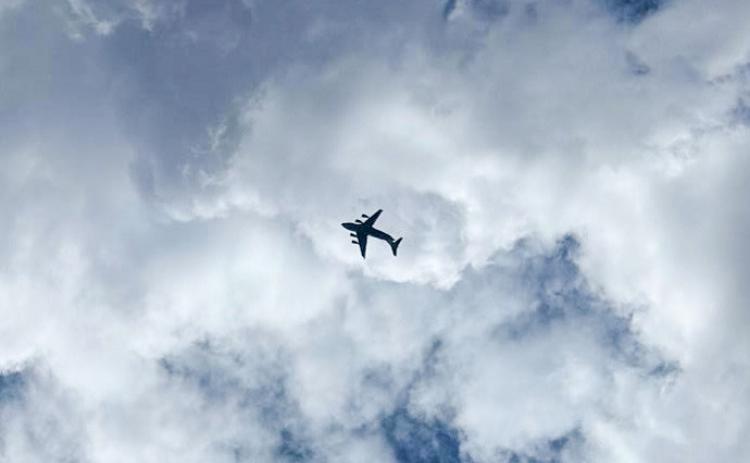 It’s a bird, it’s a plane... Childress Municipal Airport FBO Manager Tiffany Tully captures a photo of a plane midflight. Tiffany Tully