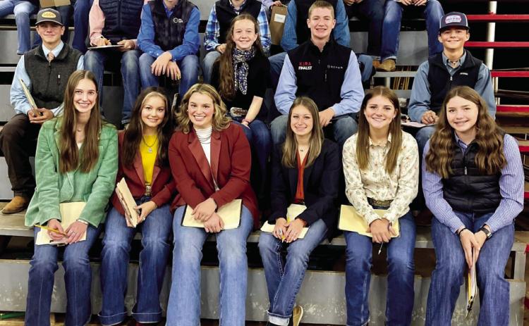 Childress County 4-H members compete at the District 3 4-H Livestock Judging Contest Wednesday, Nov. 9 in Vernon. Courtesy Photo