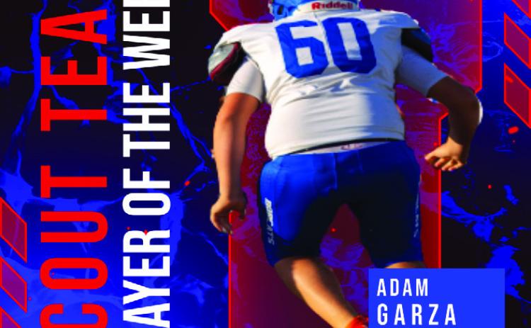 Bobcat junior offensive lineman Juan Gonzalez is the Iris Energy Offensive Player of the Week for Week 4. Against the Holliday Eagles, Gonzalez racked up seven assists. Courtesy Graphics