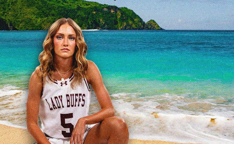 Lady Buff 5-10 senior guard Kyla Kane, of Wellington, prepares for the Thursday, Dec. 18 Ferris State match up in the Hoops in Hawaii Classic in Honolulu, where West Texas A&amp;M took a 68-54 win. Kane led in scoring with 18 points. Lady Buff Basketball