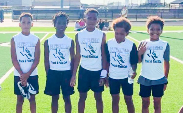 Texas Panhandle Track and Field Club recently competed in the RUN West Texas Summer Track Meet Saturday, June 20 at Bushland High School, bringing home 10 gold medals. C0URTESY PHOTO