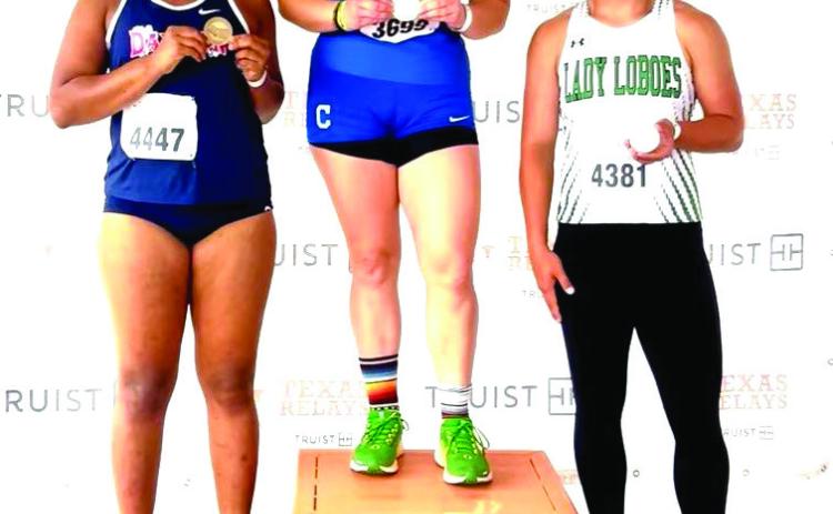 Childress’ Taylor Wiseman takes gold at Clyde Littlefield Texas Relays