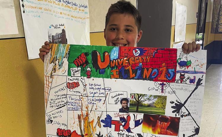 Sixth graders research higher education options
