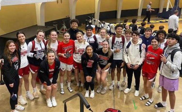 Wellington Skyrockets and Lady Rockets gather for a group photo following two teams wins during the Texas Bank Holiday Classic in Brownwood. Courtesy Photos