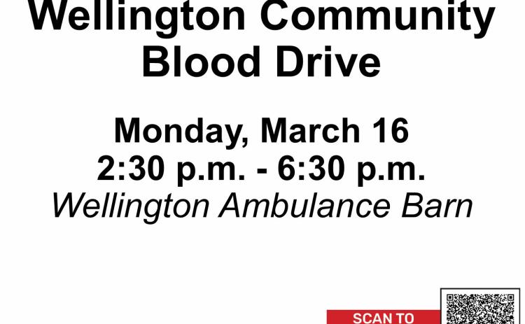 Senior scholarship opportunity at Wellington Blood Drive