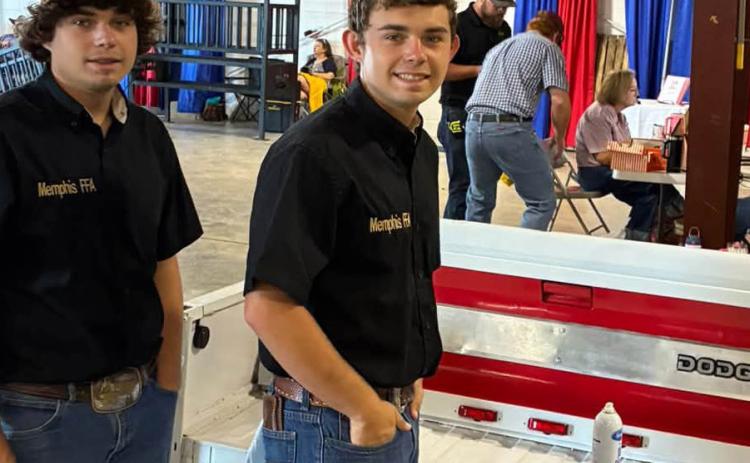 Rustin Murphy and Ricky Murphy placed second in their class at the Tri-State Fair Ag Mechanics Show last week in Amarillo. PHOTO BY PECOS BALLARD