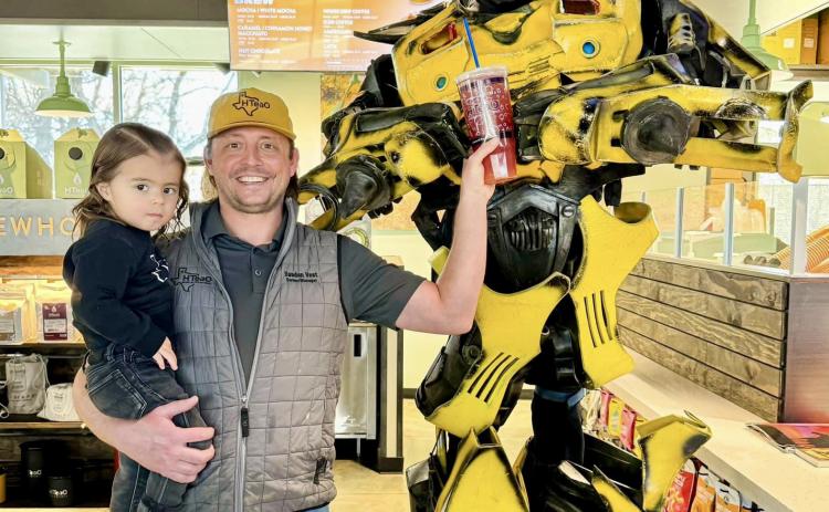 I Heart Cookies Co., home of the Deep-Dish cookie, as well as Bumblebee, a fictional robotic character in the Transformers franchise, visit HTeaO Thursday, Jan. 18. “I Heart Cookies Co. and Bumblebee were a hit,” HTeaO Childress co-owner Vandon Vest said. “Thank you to everyone for stopping into HTeaO Childress today.” Photos Courtesy of HTeaO Childress