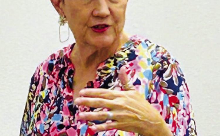 Decker presents Smokey Bear history to Collingsworth County Retired School Personnel
