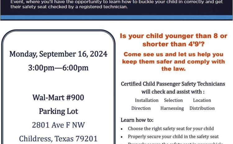 TxDOT offering free child car seat inspections to save young lives