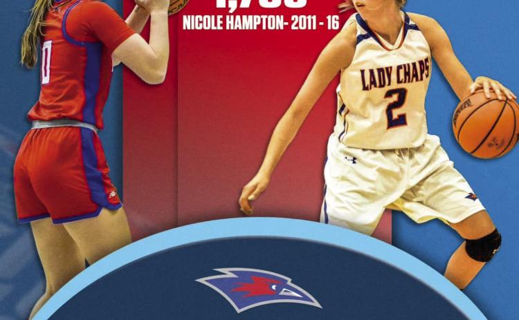 Childress’ Grace Foster recently made history, securing 1,797 career points—and counting—to cement her legacy in Lubbock Christian University history as the all-time leading scorer. Foster one-upped former Lady Chaparral Nicole Hampton (2011-2016), who held the previous record with 1,796 career points. Graphic Courtesy of Lubbock Christian University Athletics