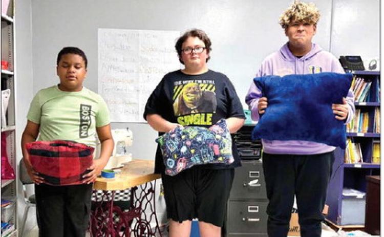 Geometry and sewing go hand-in-hand. Memphis Independent School District (ISD) students create pillows using geometric shapes. Memphis ISD