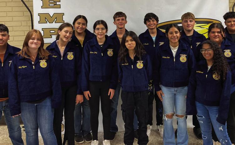 Memphis High School freshmen recently receive their Future Farmers of America (FFA) jackets. Photo Courtesy of Memphis ISD