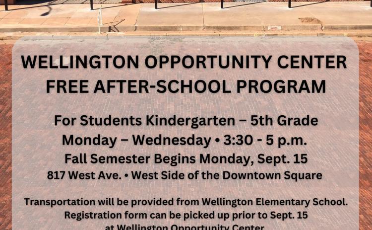 Wellington Opportunity Center convenes Sept.15 for fall session