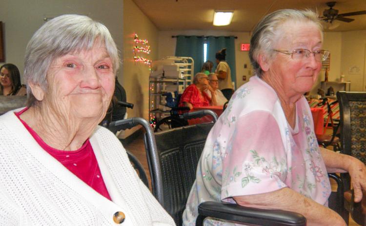 Childress Healthcare Center residents greeted with early visit from Old Saint Nick