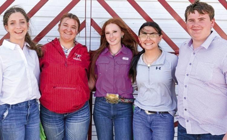 The Wellington Future Farmers of America (FFA) Land Judging team brings home the second-place honor from the Monday, April 6 contest in Sweetwater, accompanied by FFA Advisor Drew Taylor. Individual places include Bailey Page, third high individual; Jacey Lampe, seventh high individual; and Anna Henard, 10th high individual. From left: Henard, Lampe, Page, Sophia Derr, Jace Darrow. Wellington High School