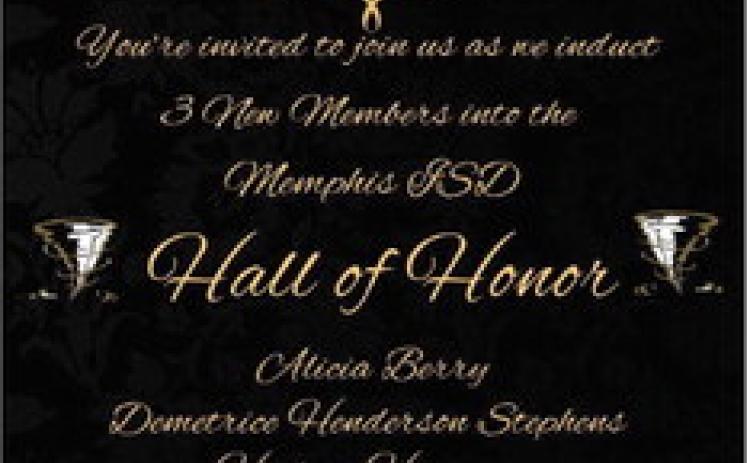 Memphis Independent School District (ISD) will induct Alicia Berry, Demetrice Henderson Stephens and Herbert Harman into the Memphis ISD Hall of Honor at 1 p.m. today, Friday, May 23 at the Memphis High School Auditorium. Memphis ISD