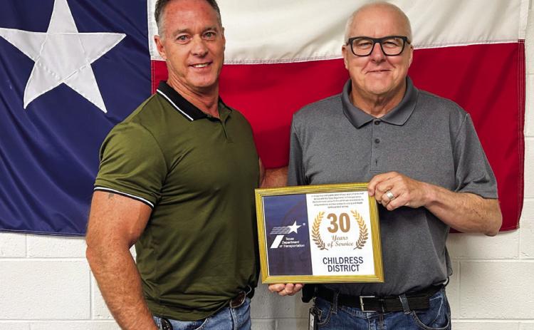 TxDOT Childress District presents service awards
