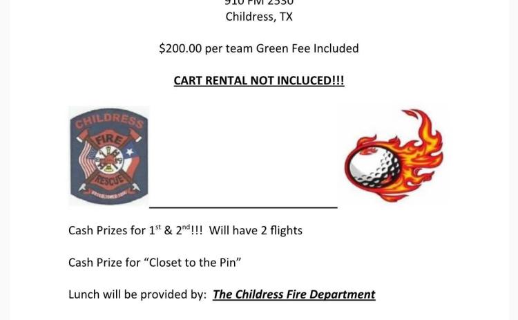 Childress Fire Department Golf Tournament this weekend