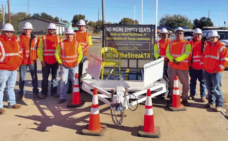 After 25 days on the road, the “No More Empty Seats” traveling display completes its Childress District tour Thursday, Nov. 20 at Pak-a-Sak in Childress. Texas Department of Transportation